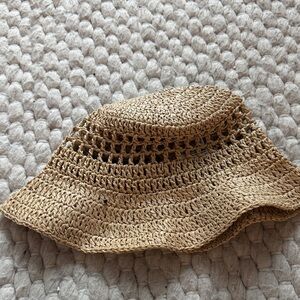 H&M Beige Woven Sun Hat